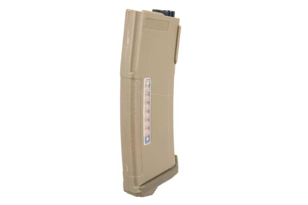 Polymerový zásobník Mid-Cap na 175 kuliček Tornado s atrapami nábojů pro repliky M4/M16 Tan