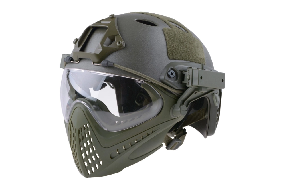 FAST PJ Réplique de casque de pilote - vert olive (OUTLET)