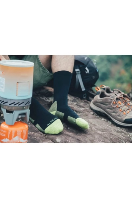 Na Giean MEDIUM WEIGHT CREW socks NGCM4001 L (44-46) noir et vert