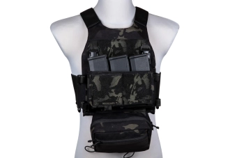 FCS-type tactisch vest met MK borstlap - MC Zwart