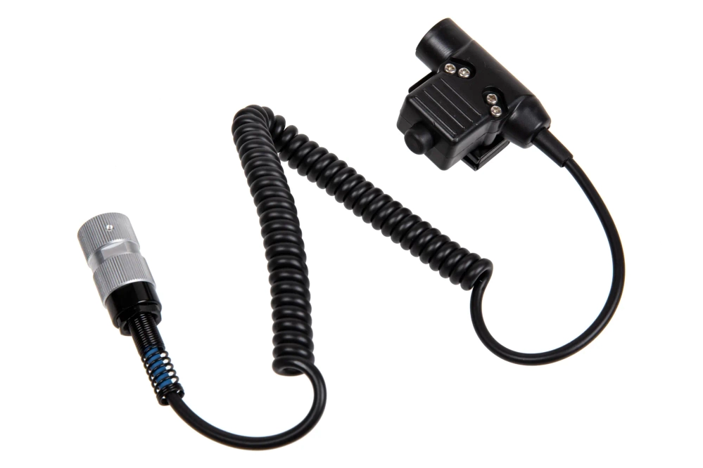 PTT de tipo U94 para radio de tipo PRC 152/ 148 (cable de resorte)