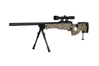 Specna Arms SA-S14 EDGE™ scherpschuttersgeweer replica met richtkijker en tweepoot Tan
