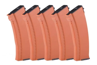 Pack de 5 chargeurs Mid-Cap 120 billes pour répliques de type AK74 - Bakelit