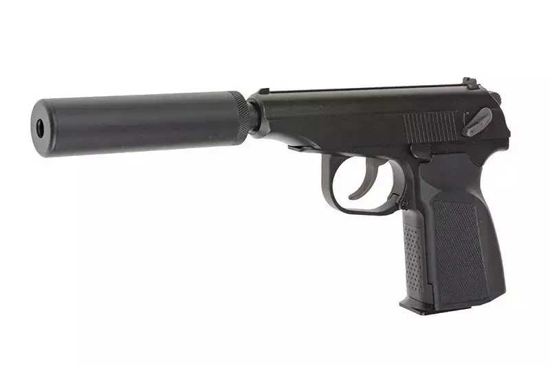 MK Pistol Replica with a Silencer - black