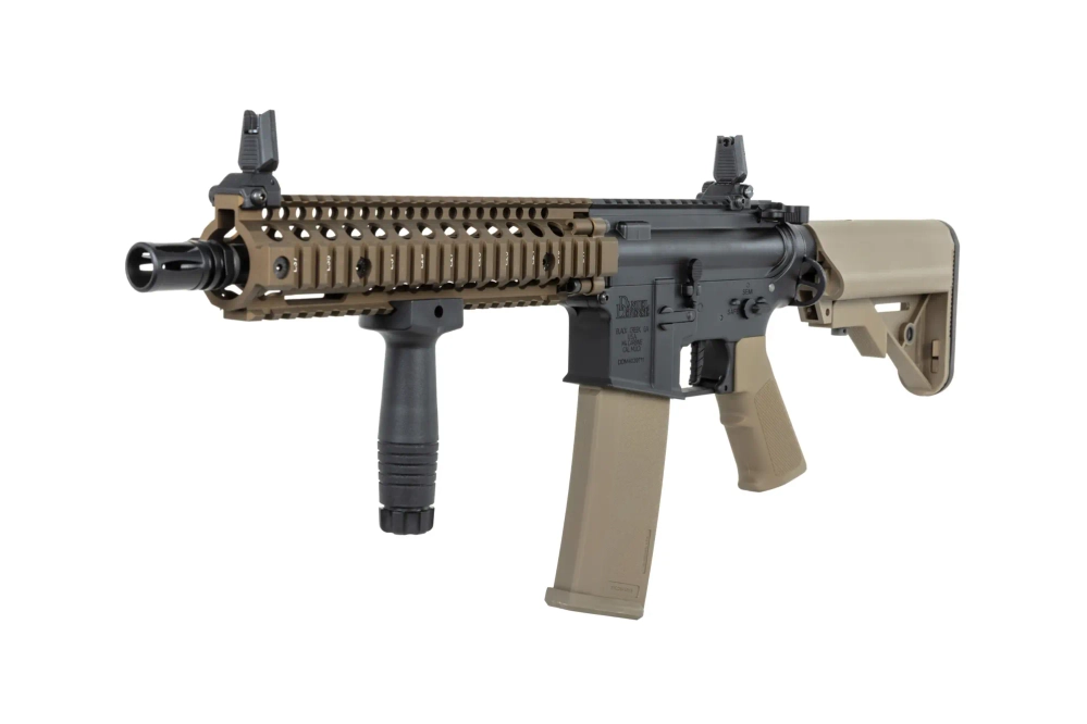 Specna Arms Daniel Defense® MK18 SA-P19 Prime™ HAL™ ETU airsoft Carbine High Torque Chaos Versión bronce
