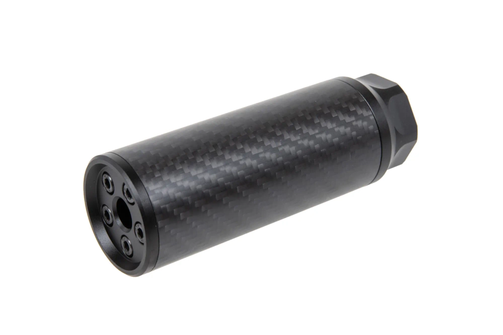 Silenciador de Carbono Silred dotback Corto 14mm CCW Negro