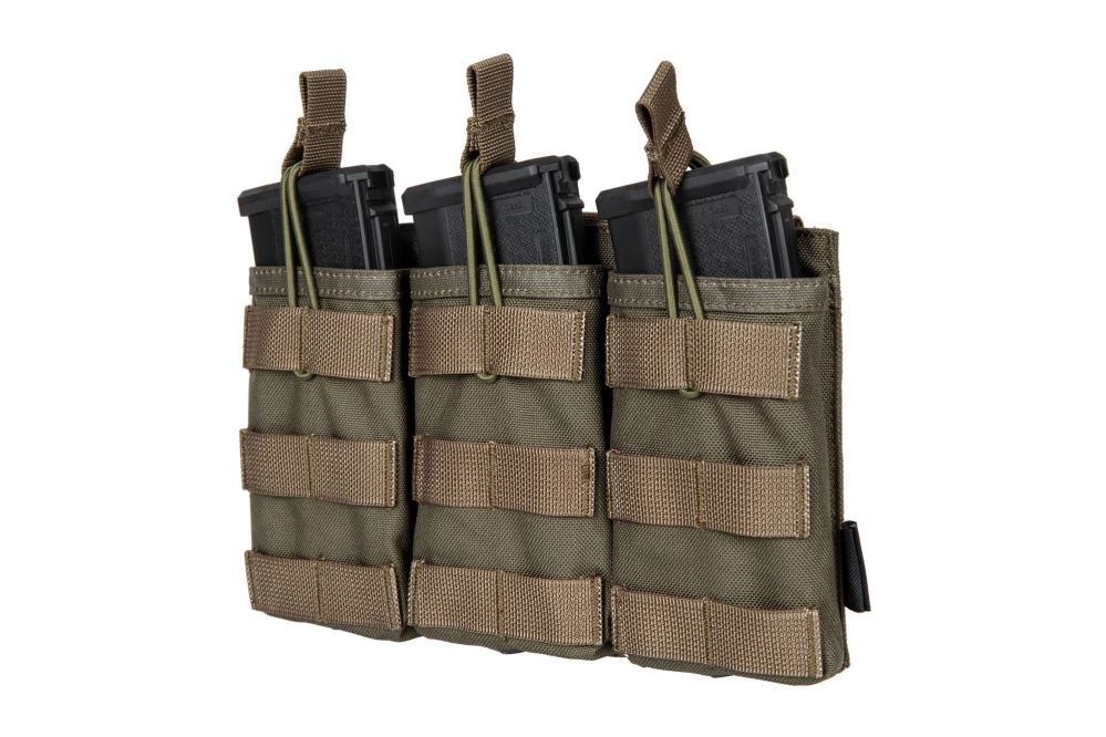 Uniwersalna potrójna ładownica na magazynki - Ranger Green