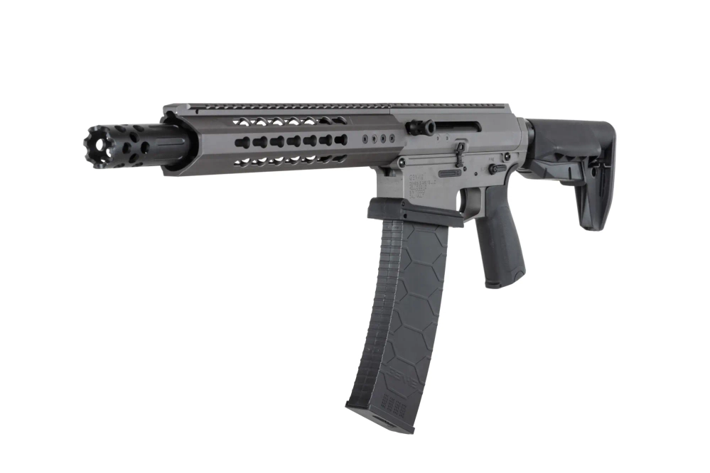 Escopeta Genesis Arms Gen-12 Kestrel ETU Gris airsoft Doble Campana TTI