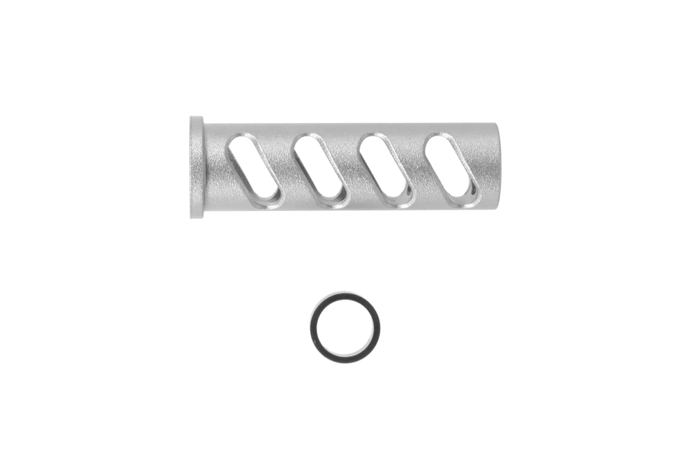 LA Capa Customs CUTOUT lock guide cap for TM Hi-Capa 5.1 replicas (with Delrin ring) Silver