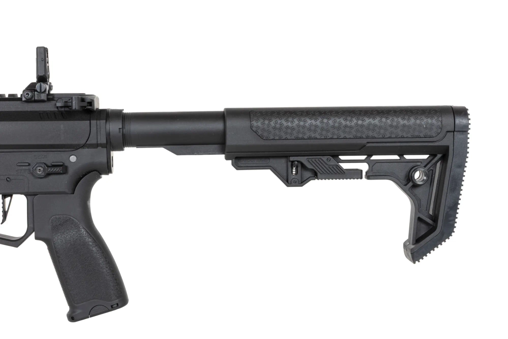 airsoft Specna Arms SA-FX01 FLEX™ HAL ETU mitrailleuse Noir avec dispositif de décharge orange