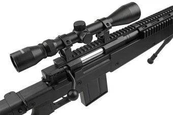 Airsoft pušky odstřelovací puška MB4407D - s dalekohledem a dvojnožkou