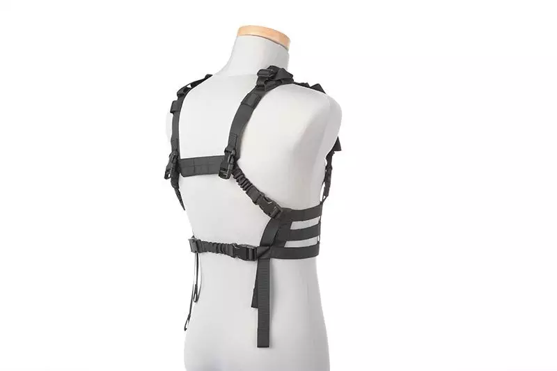 Low Profile Chest Rig Tactical Vest - Black