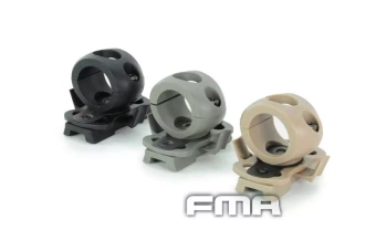 Montura antorchas para cascou 0,83' / 21 mm - negro