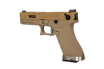 Pistolet airsoft G Force G18 T9 -Tan/Argenté