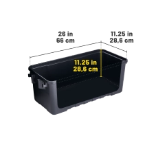 Caja de equipo táctico mediana Plano de 64 litros Negro