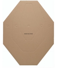 IPSC Range Solutions Boucliers en carton blanc/brun 50 pièces 