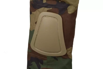 Kalhoty Combat Uniforma s chrániči kolen - woodland