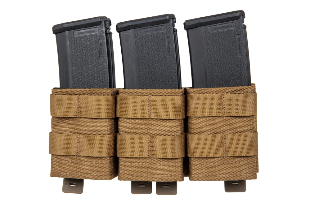 Porte-chargeur à triple ouverture 7,62 mm Wosport Coyote Brown