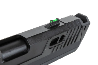Pistola airsoft SRC Dark Viper DUAL POWER con funda de transporte y cargador de CO2 Negro 