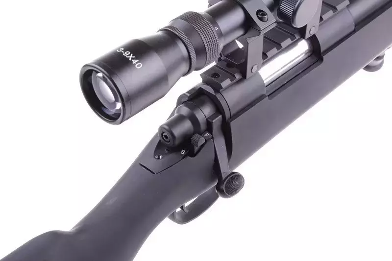 SW-10 Sniper Rifle Replica with scope and bipod (Upgraded) - black