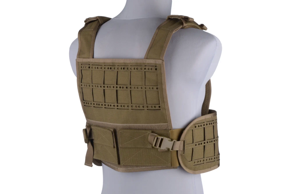 Light Laser-Cut Tactical Vest - Tan