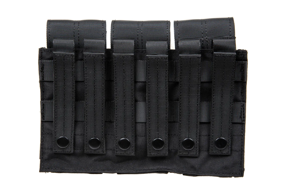 Potrójna ładownica na magazynki typu M4/M16 Specna Arms z klapą Czarna