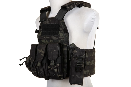 Emerson Gear 6094A Style Plate Carrier Vest with Load Kit MC Black