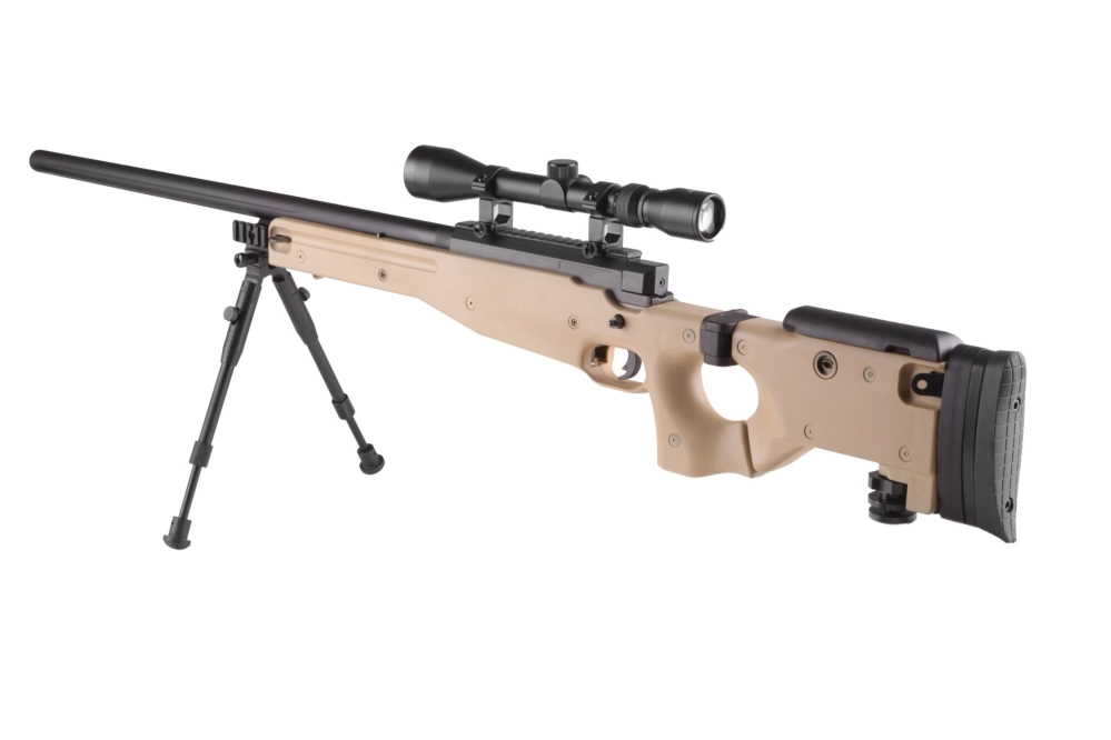 Réplique de fusil de précision MB08D - avec lunette et bipied -tan 