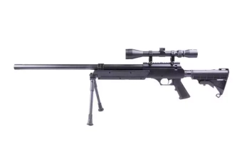 Airsoftová odstřelovací puška MB06D (s dvojnožkou a optikou)