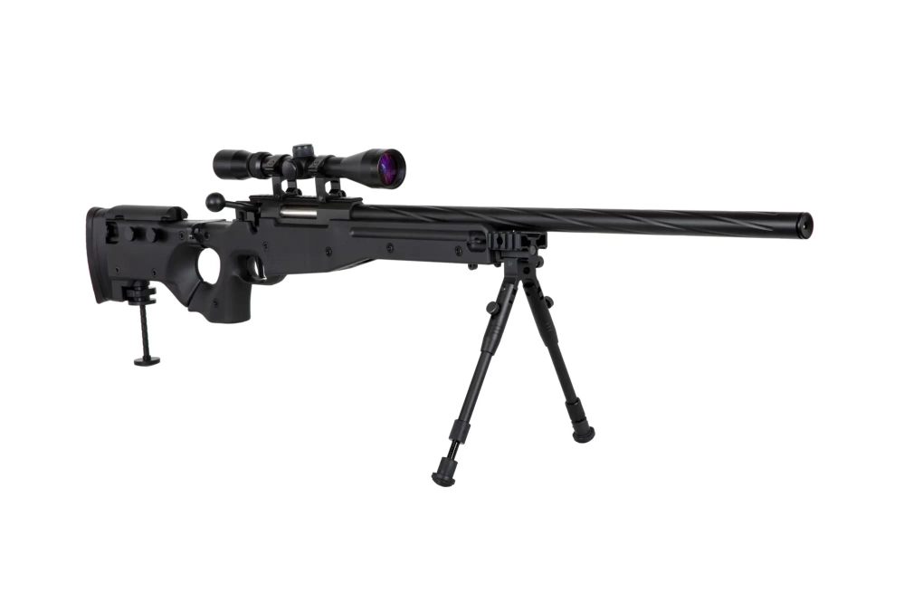 Specna Arms SA-S14 EDGE™ scherpschuttersgeweer replica met richtkijker en tweepoot Zwart