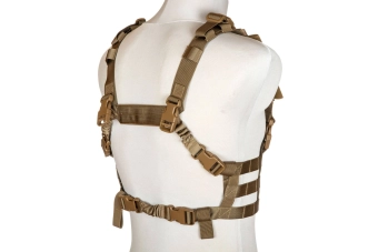 Chaleco táctico Cotherium con arnés pectoral - coyote brown