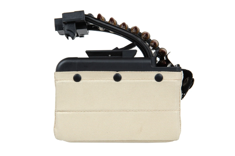 Chargeur électrique A&K de 2 000 plombs pour répliques de type M249 avec munitions imitation Tan