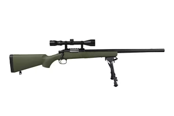 Réplique de fusil de précision SW-10 avec lunette et bipied (Upgraded) - olive 