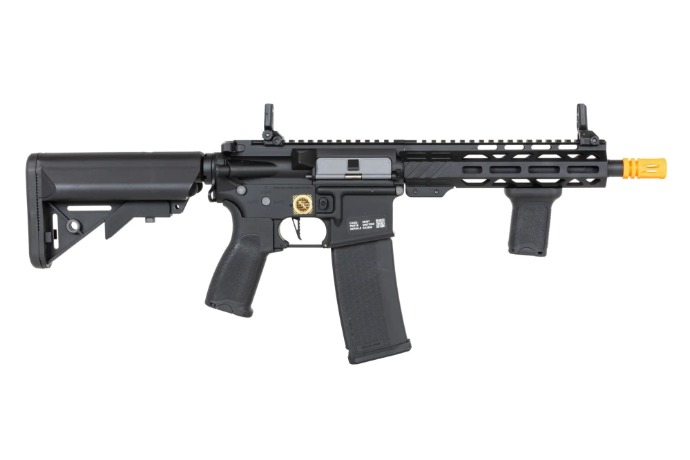 Specna Arms RRA SA-E25 HAL ETU™ airsoft Carbine Black s oranžovým vypouštěcím zařízením