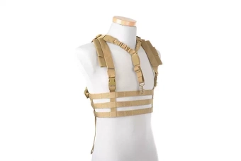 Low Profile Chest Rig Tactical Vest - Tan