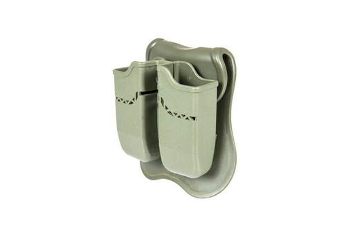 Pochette double pour chargeurs pistolet doit Glock - vert olive