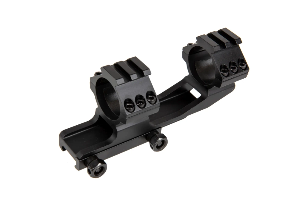 One-piece angled scope mount + upper RIS - Black