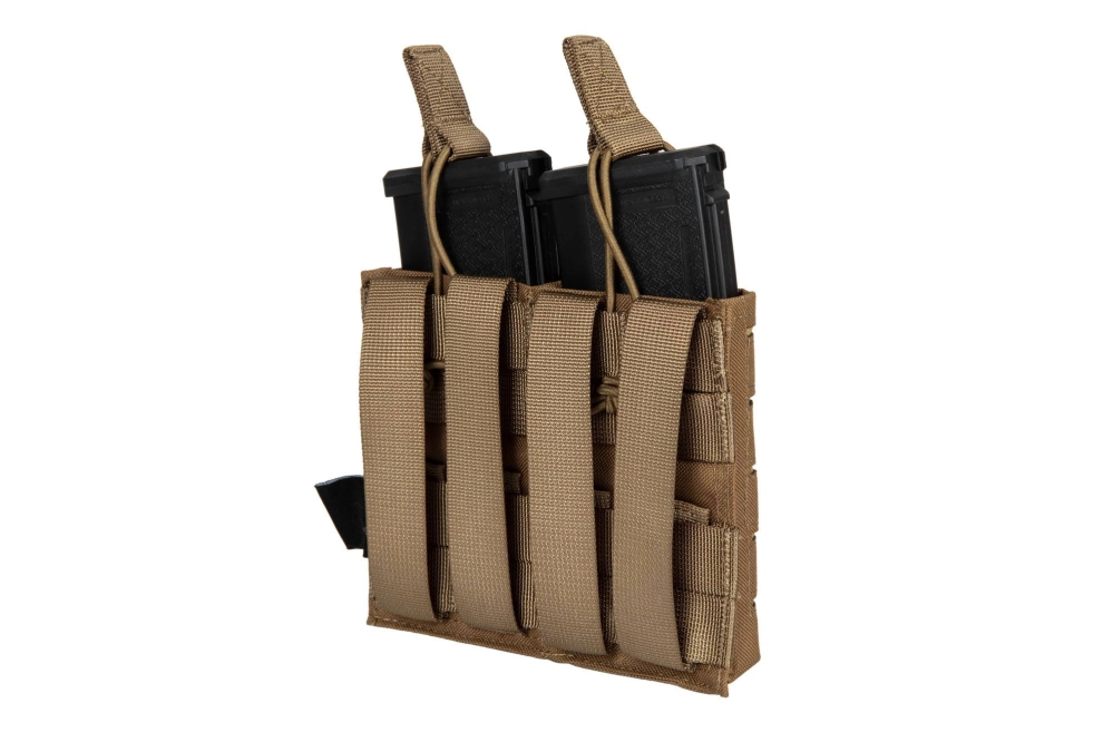 Laser-Cut MOLLE funda doble para 2 cargadores tipo M4/M16 - Tan