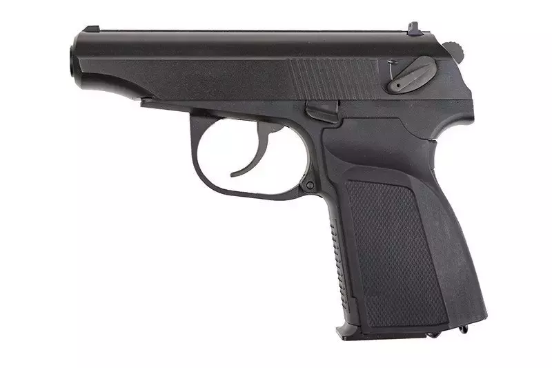 Pistola de airsoft MK con silenciador - negro