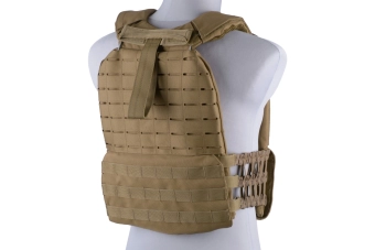 Molle/laser-cut plate carrier vest - tan