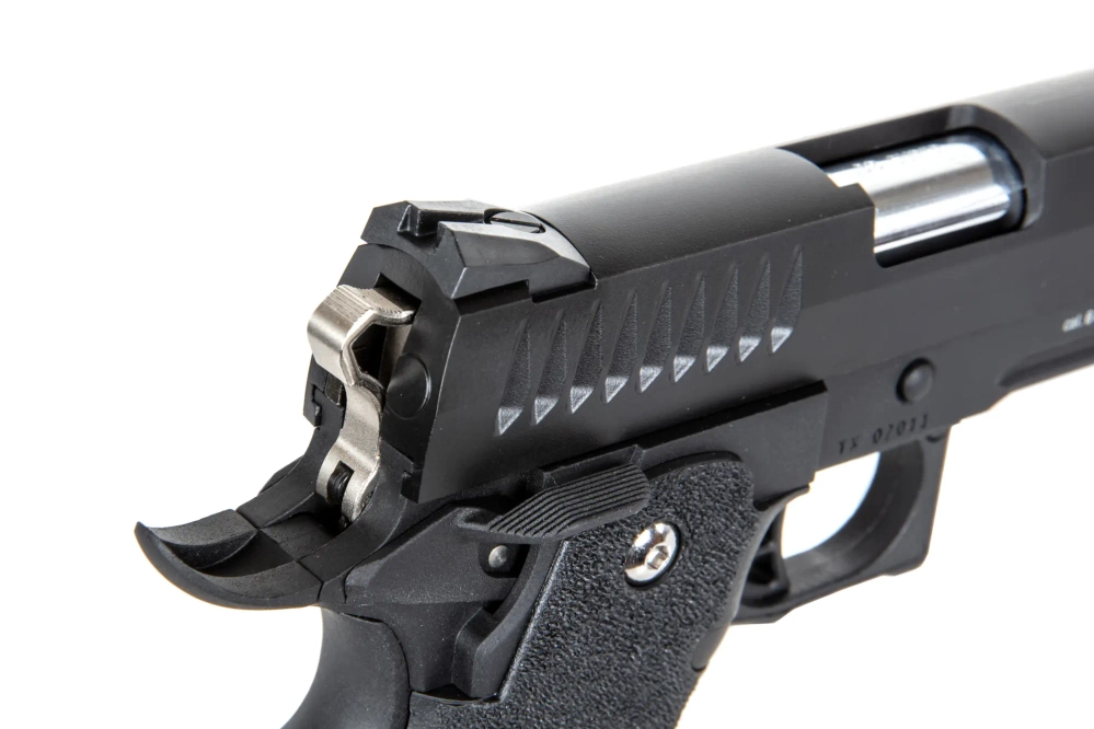 Pistolet airsoft Modify Trinity Hi-Capa 5.1 (Glissière nylon) Green Gas Noir
