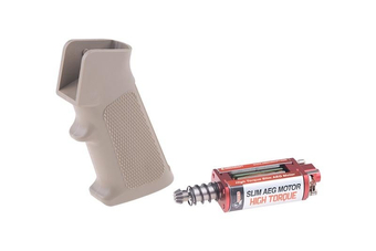 Juego motora y gripu HT SLIM para M4/M16 - Largo - bronceado
