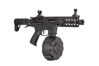 PX9 replica machinepistool (+ DRUM magazijn) - zwart