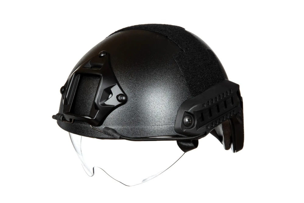 Replika hełmu X-Shield MH z Goglami - Czarny