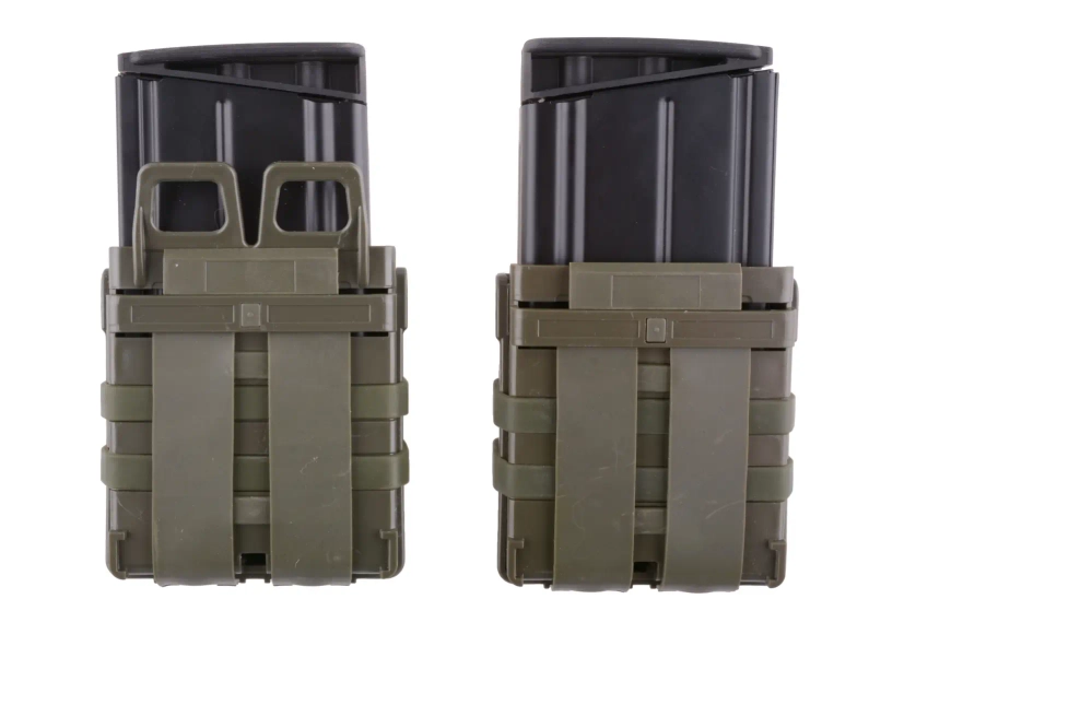 Podwójna ładownica Open III (L) na magazynki 7,62 - oliwkowa
