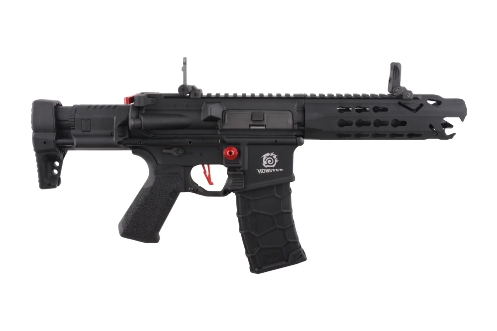 Airsoftová zbraň puškaka Avalon Leopard CQB - černá/červená