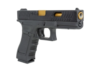 Pistola East Crane EC-1104 airsoft Negra y dorada