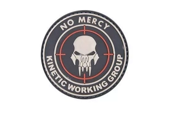 Nášivka 3D - NO MERCY - KINETICKÁ PRACOVNÍ SKUPINA - černá