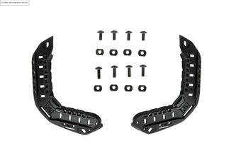 Set of Mounting Rails for Super High Cut Helmets - Black
