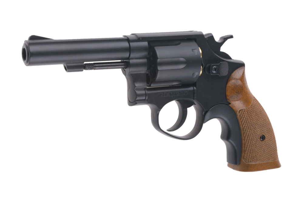 Airsoft revolver HG131B-1 - černá/dřevo